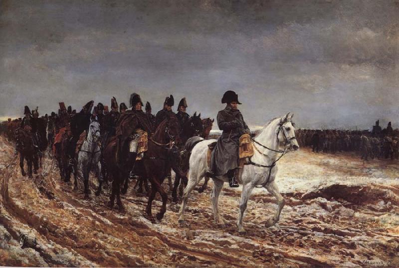Jean-Louis-Ernest Meissonier Napoleon on the expedition of 1814 oil painting image